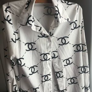 Chanel button down shirt